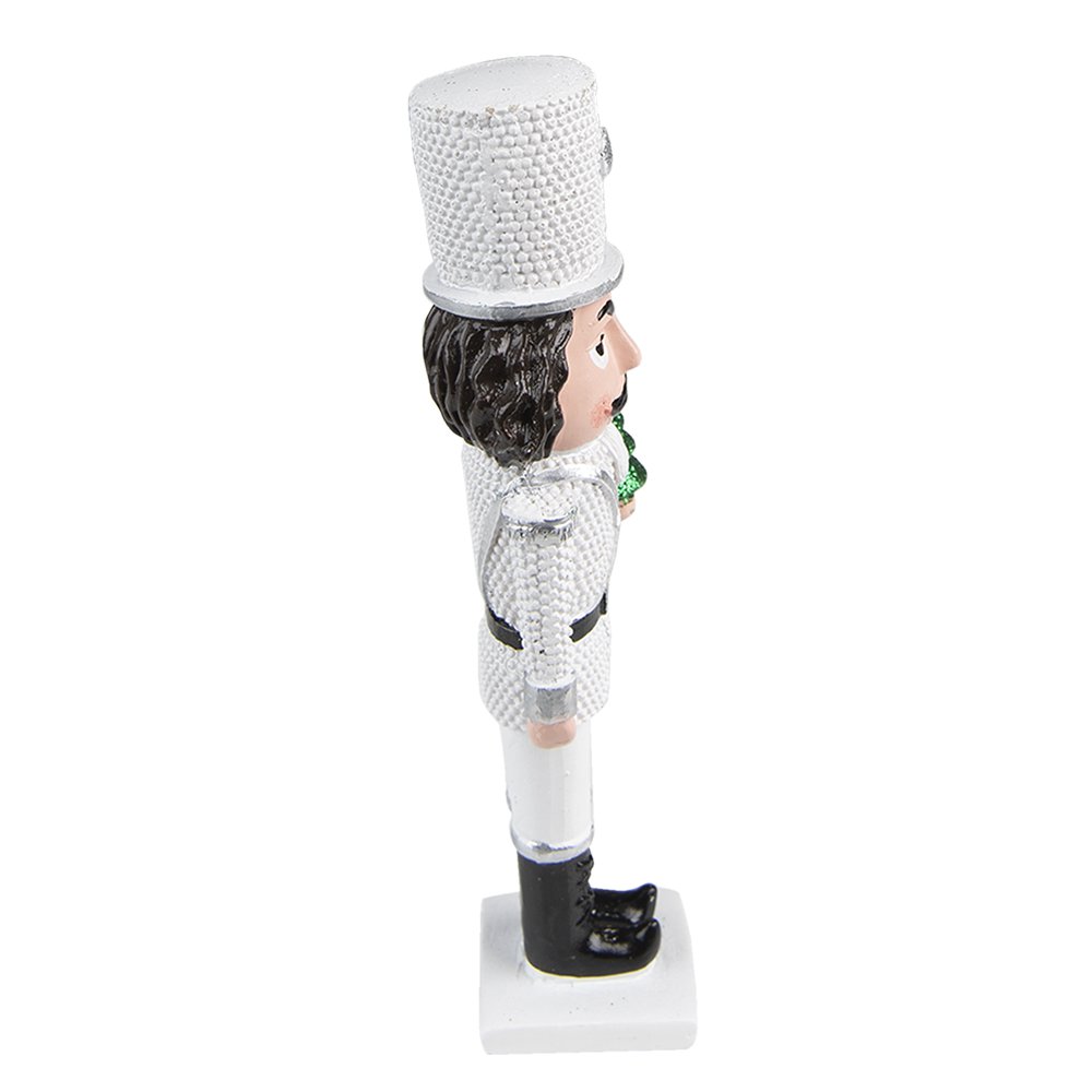 Notenkraker beeld 19 cm wit kunststof