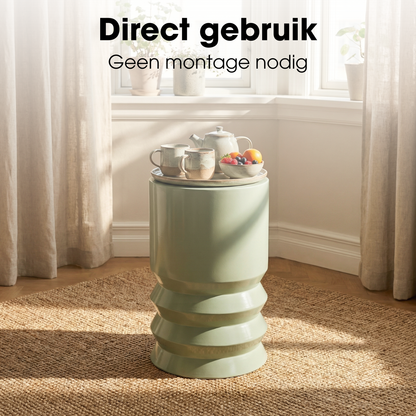 Bijzettafel 30x46 cm groen ijzer