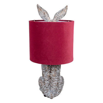 Tafellamp konijn Ø 20x43 cm bruin rood polyresin