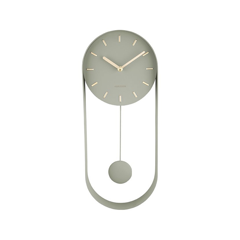 Wandklok staal zwart goud 50 cm
