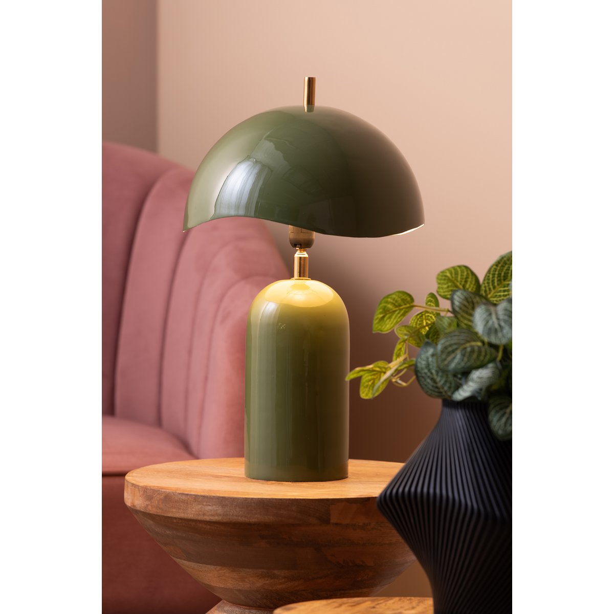 Tafellamp groen 25 cm ijzer