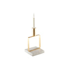 Matt Adult Golden Candlestick Marble Support H.17 cm