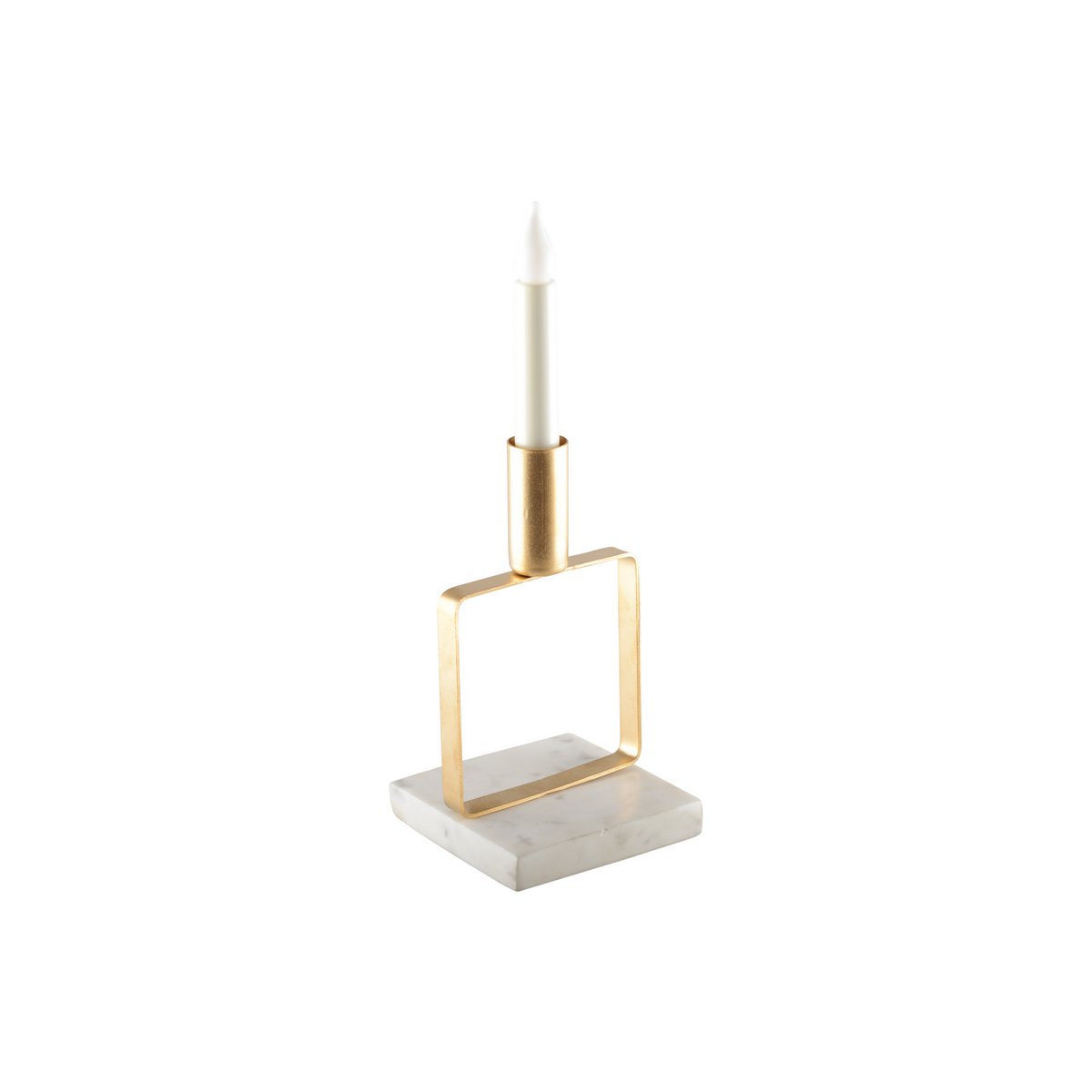 Matt Adult Golden Candlestick Marble Support H.17 cm