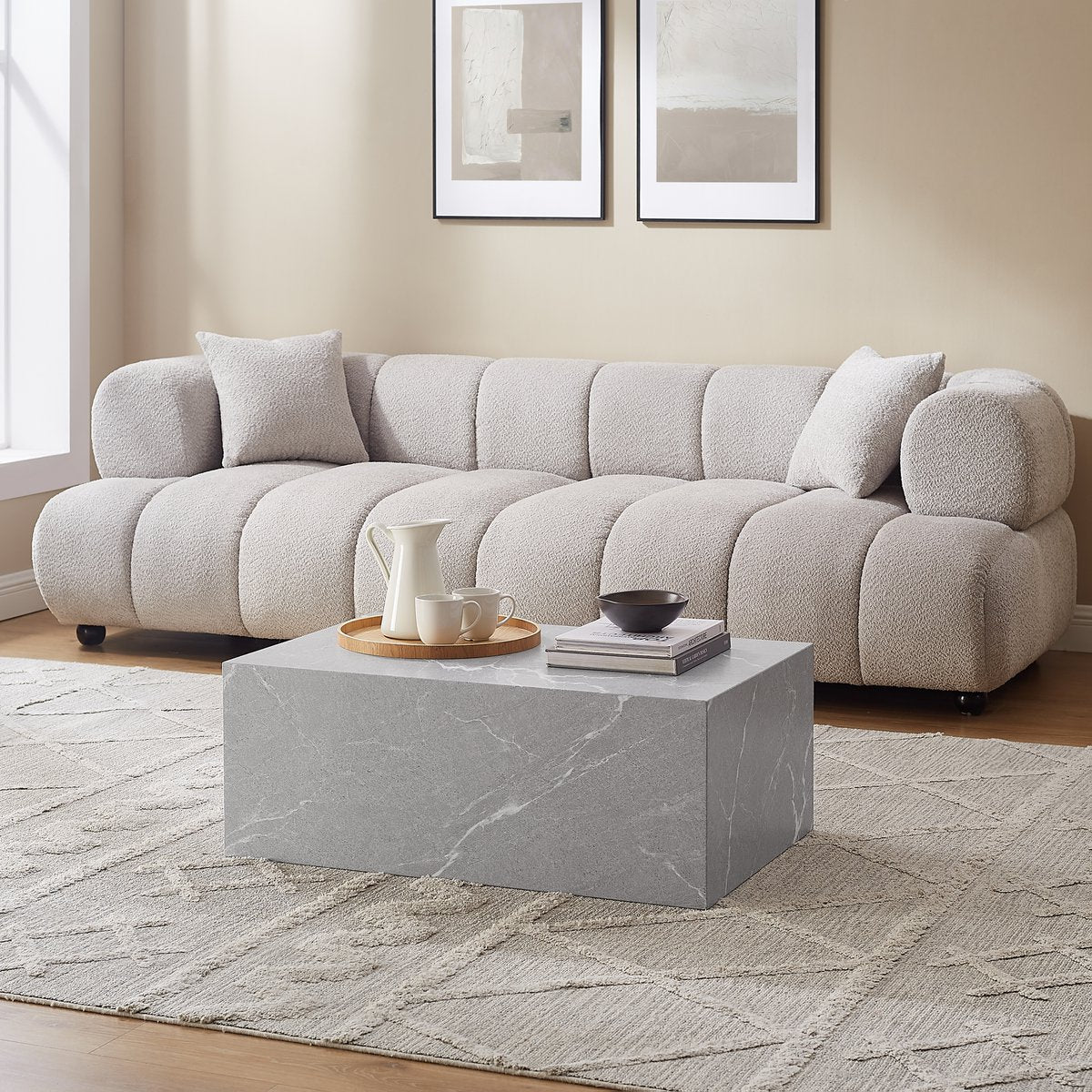Coffee table grey 90x60 cm