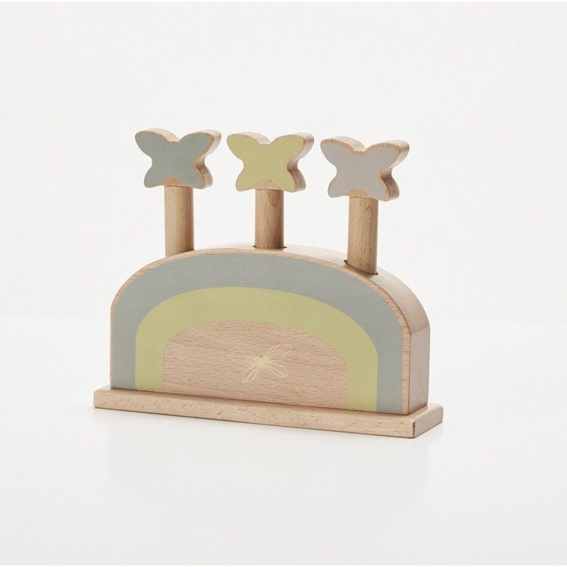 Pop-up spel Vlinders FSC-hout 17x16x5.5 cm
