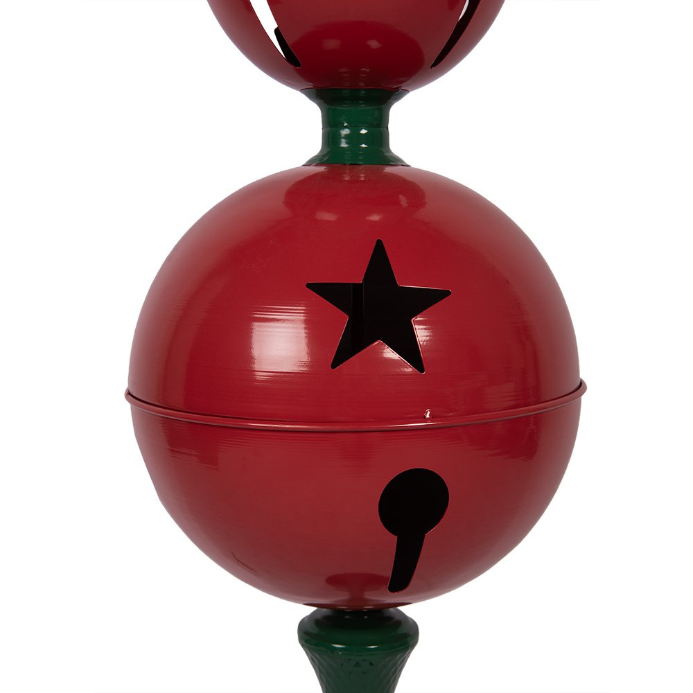 Kerstdecoratie Beeld Ø 31x179 cm Rood Groen Metaal