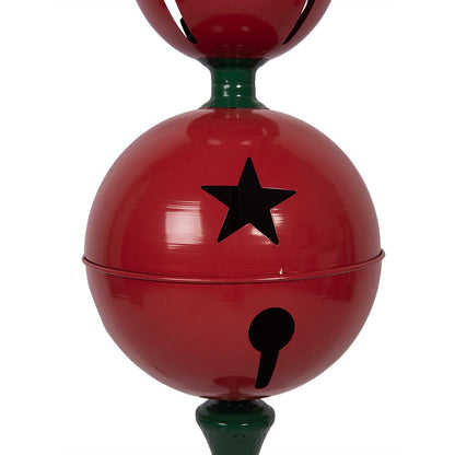 Kerstdecoratie Beeld Ø 31x179 cm Rood Groen Metaal