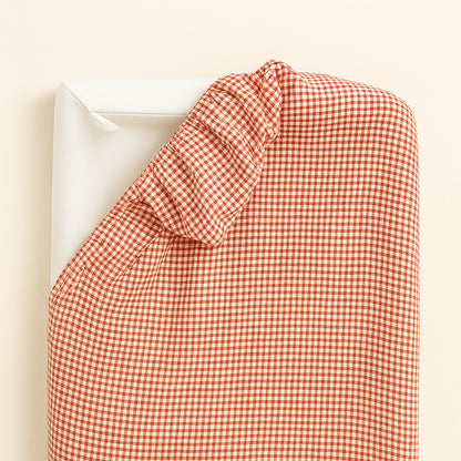 Gingham organic cotton changing pad cover