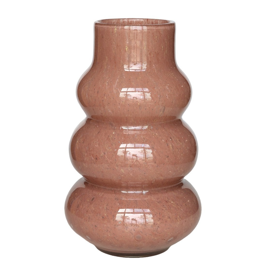 Vaas 30 cm bruin glas