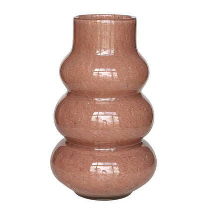 Vaas 30 cm bruin glas