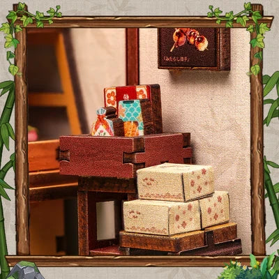 3D DIY huisje 14x14x19 cm hout