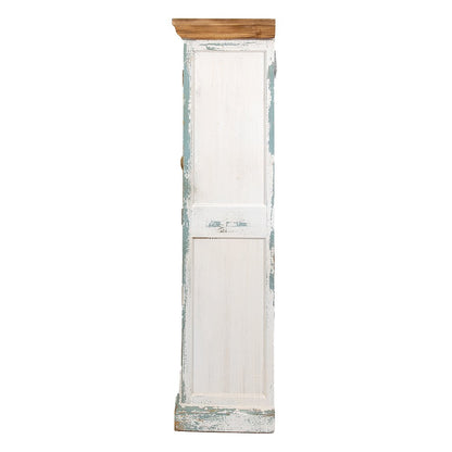Wandkast 76x38x151 cm hout wit bruin