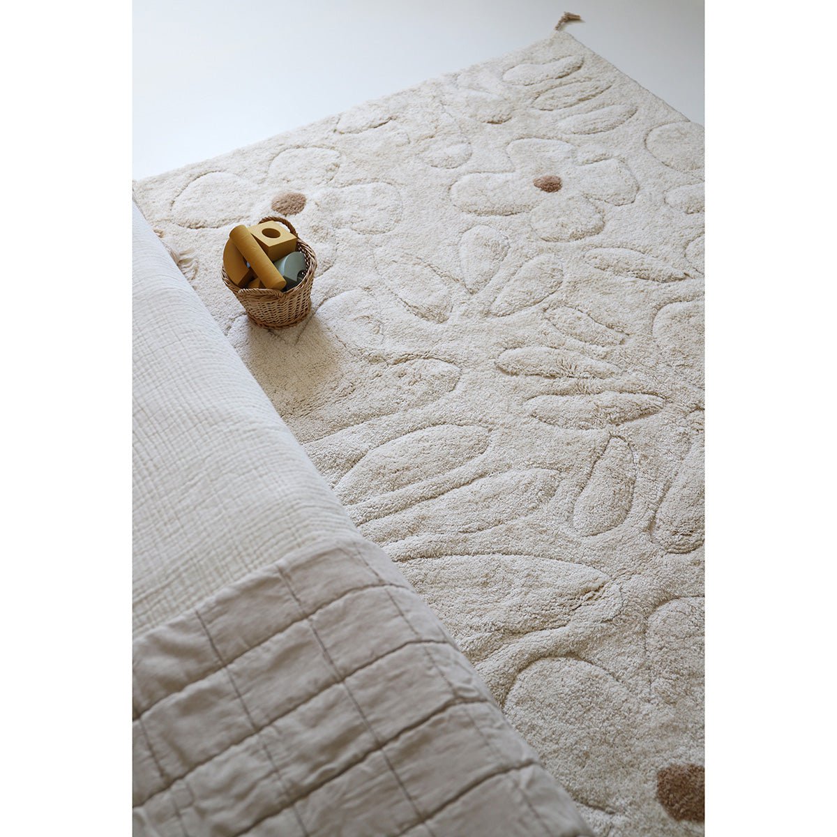 Kinderkamertapijt katoen 120x180 cm bloemenpatroon
