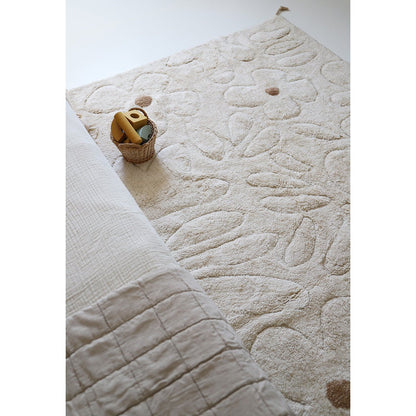 Kinderkamertapijt katoen 120x180 cm bloemenpatroon