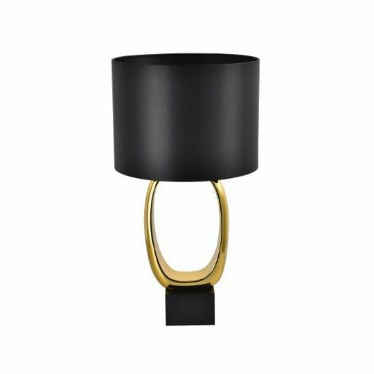 Mara Table Lamp With Gold Finish And Black Lampshade E27