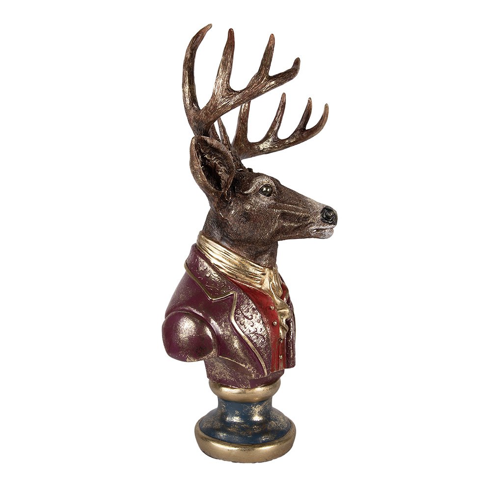 Decoratie Beeld Hert 30x22x57 cm Bruin Kunststof