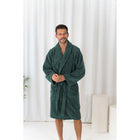 Badjas teddy fleece katoen groen