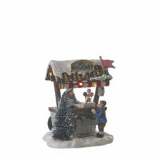 LuVille Kerstdorp Miniatuur Snoepkraampje - L10 x B8 x H10 cm