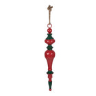 Christmas decoration Ø 9x57 cm Red Green Metal
