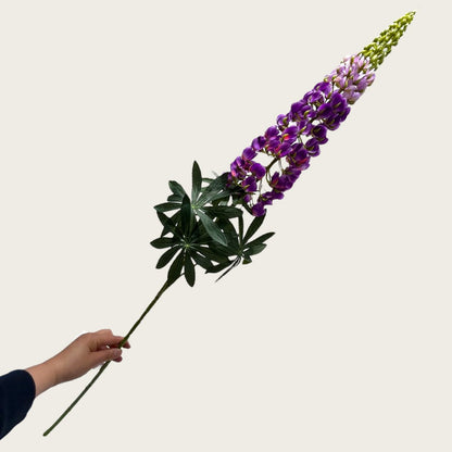 Kunstbloem Lupinus micranthus 105 cm blauw groen