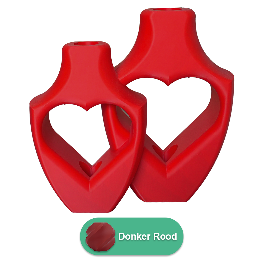 3D vaas 20 cm PLA hartjes design