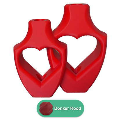 3D vaas 20 cm PLA hartjes design