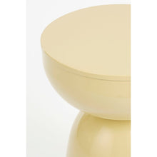 Bijzettafel rond 32x45 cm ijzer beige