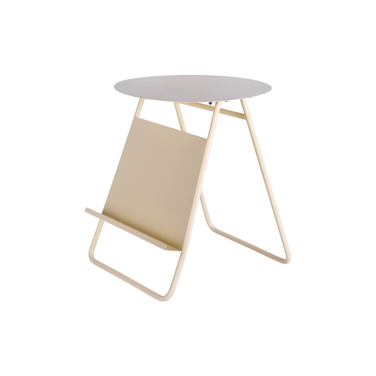 Bijzettafel 40x40x48 cm wit ijzer