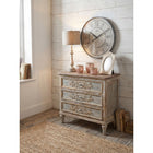 Wandklok 50 cm grijs beige kunststof