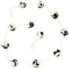 Slinger pompom luipaard off-wit 2m wol