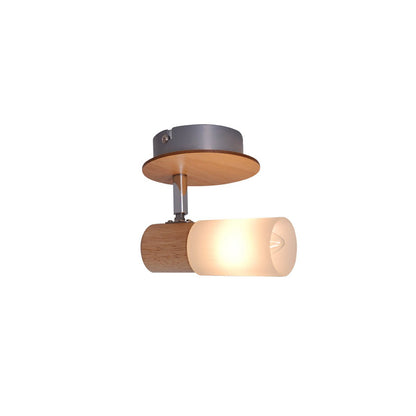 1st Wall-U. Ceiling spotlight "Todtnau", metal, wood and plastic, E14,