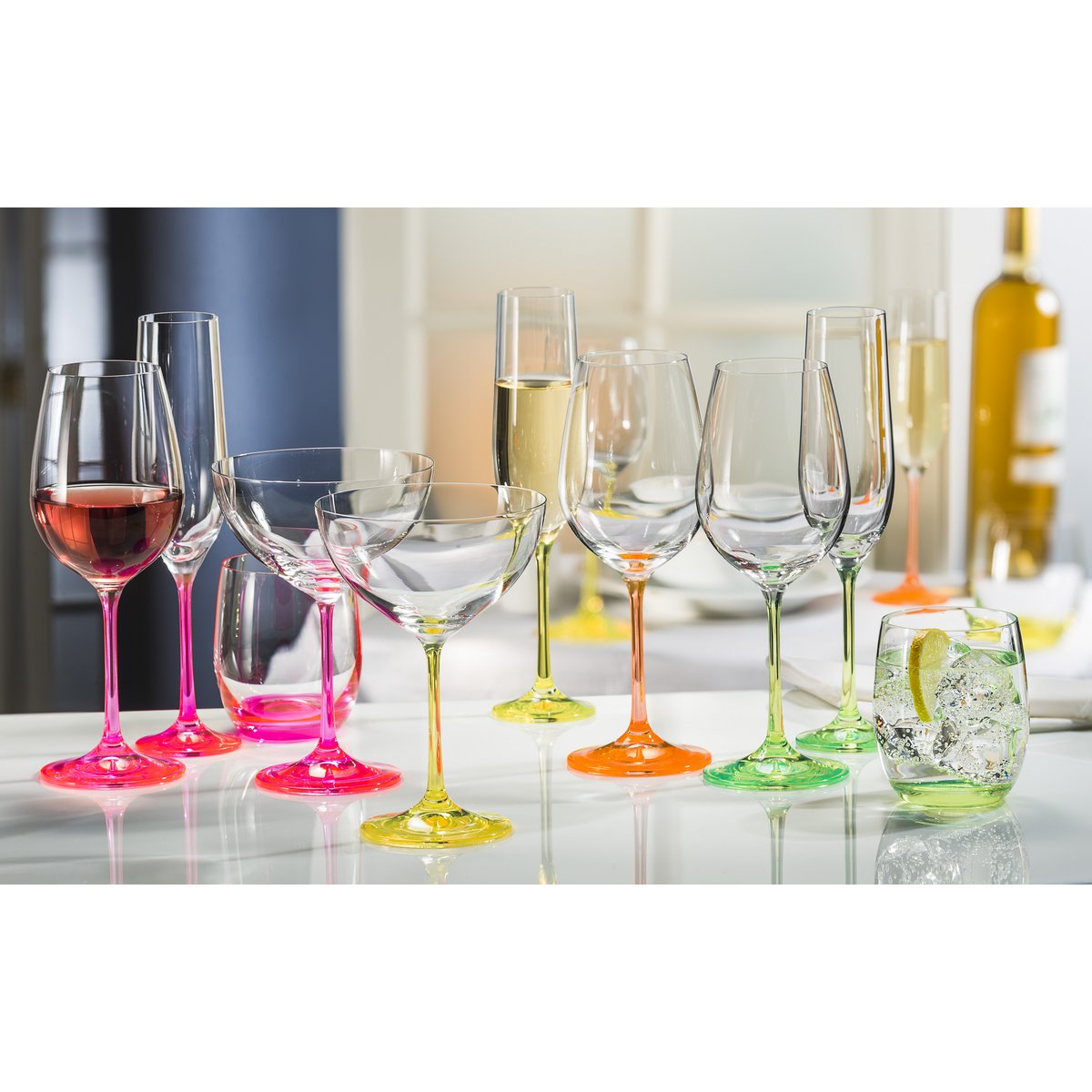 Cocktailglazen 340 ml set van 4 transparant