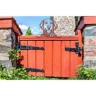 Peekaboo Dog Sam Decoration Metal Rust 33.2x30x0.2 cm
