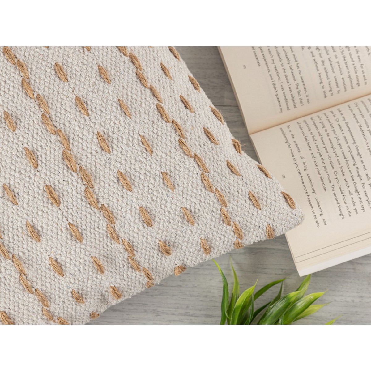 Sierkussen 40x40cm Set Met 12 PU Bankkussens Katoen En Jute