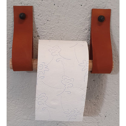 Toiletrolhouder leer cognac