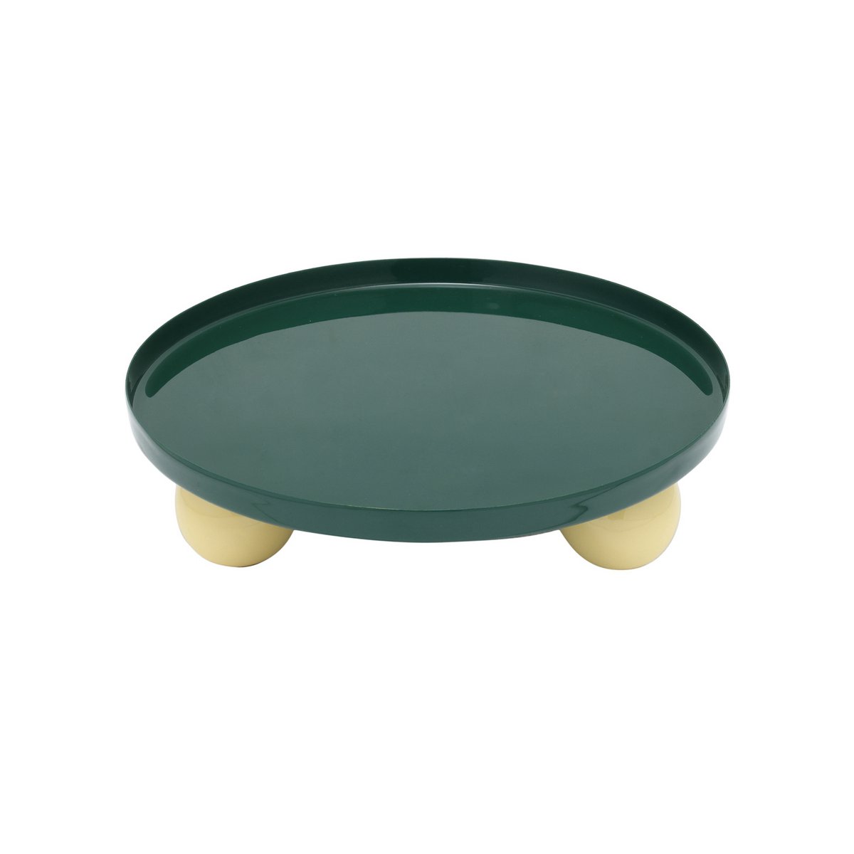 Dienblad rond 25 cm ijzer groen
