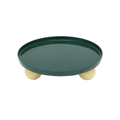 Dienblad rond 25 cm ijzer groen