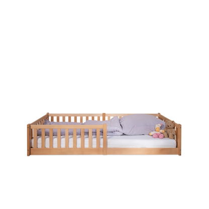 Tissi® vloerbed / huisbed Enno 90x200 cm Beech Nature incl. Opt. Dak