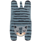 Kindertapijt tijger 65x125 cm wol blauw