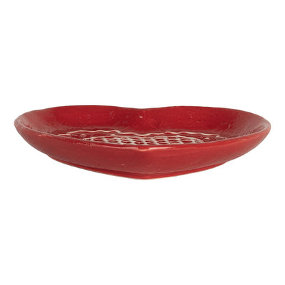 Dinner Plate Gingerbread house 17x17x3 cm Red Ceramic