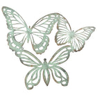 Wanddecoratie vlinders 53x45 cm ijzer groen