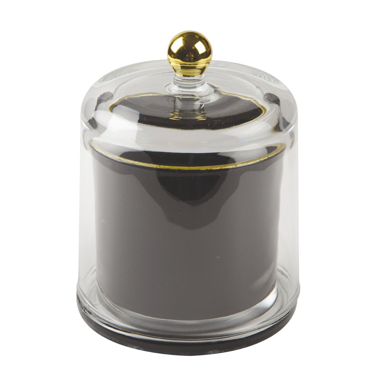 Geurkaars zwart goud 10.8x10.8x14.8 cm tonka