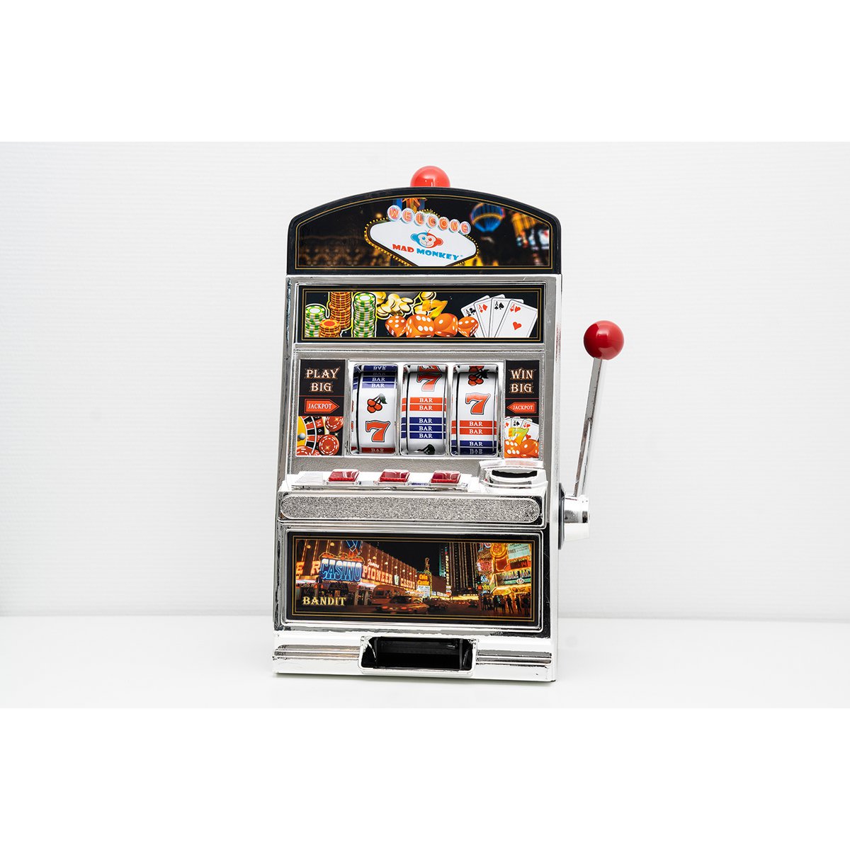 Gokautomaat spaarpot met licht en geluid