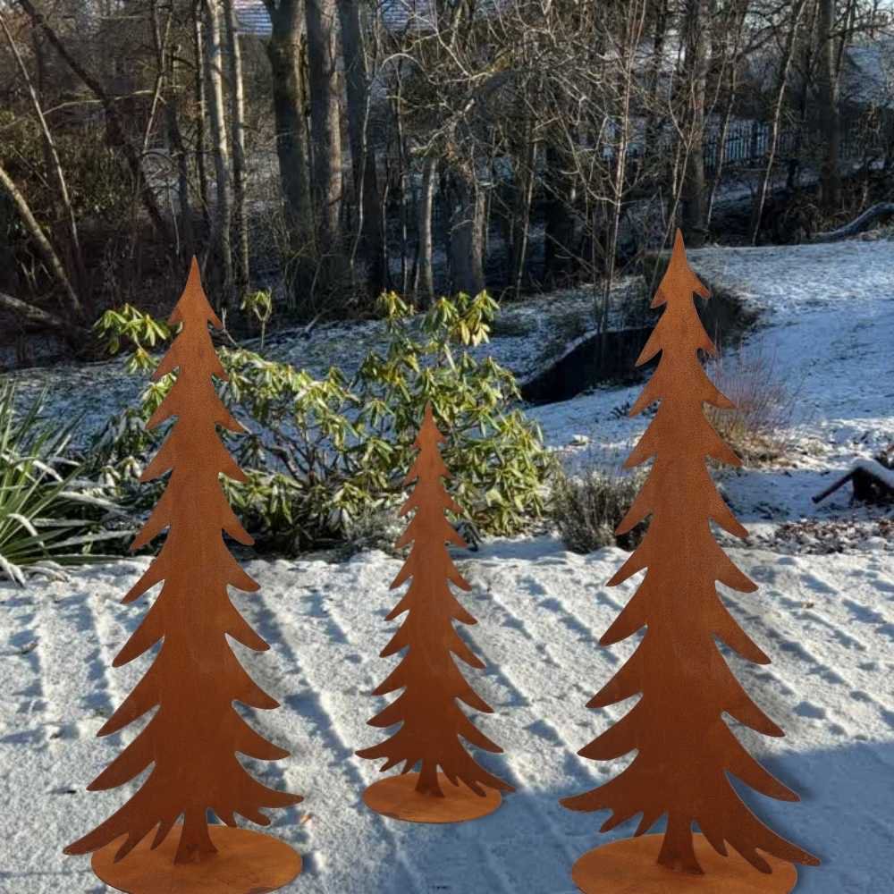 Roest decoratieve kerstboom metaal bruin