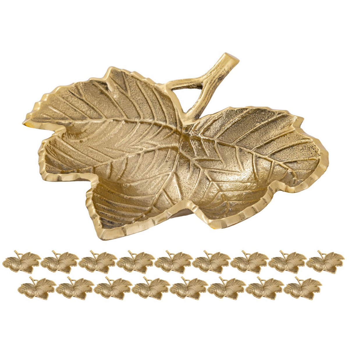Decoratieve Schaal Bladmasterdoos Aluminium Bladgoud Zilver