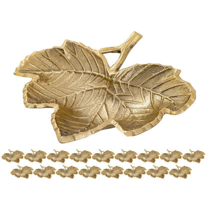 Decoratieve Schaal Bladmasterdoos Aluminium Bladgoud Zilver