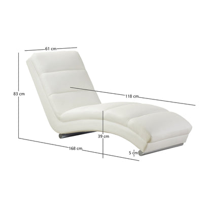 Relax ligbed wit 171x60x81 cm