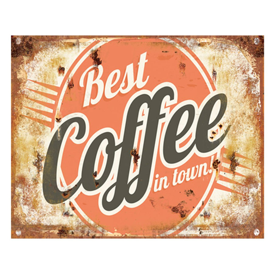 Text sign 33x25 cm Orange Iron Wall Sign