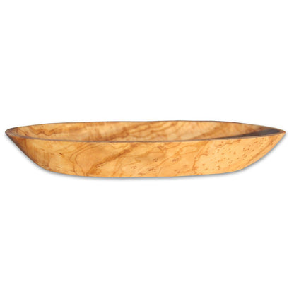 Olijfhouten schaaltje ovaal 17-19x11x3 cm