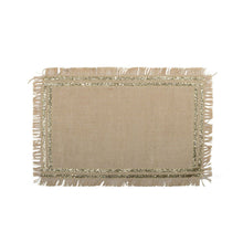 Plat bord goud jute 42x28x1 cm